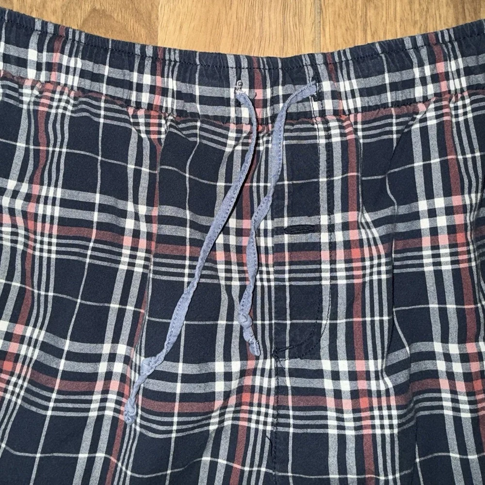 Men's L.L. Bean Dock Shorts Multicolor Plaid Pockets Drawstring Preppy Size L